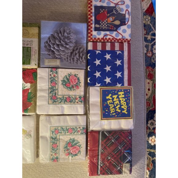 BEVERAGE COCKTAIL NAPKINS Lot 10 Complete Pkgs All Seasons OccasionsEACH Pkg ~16 - Picture 3 of 5